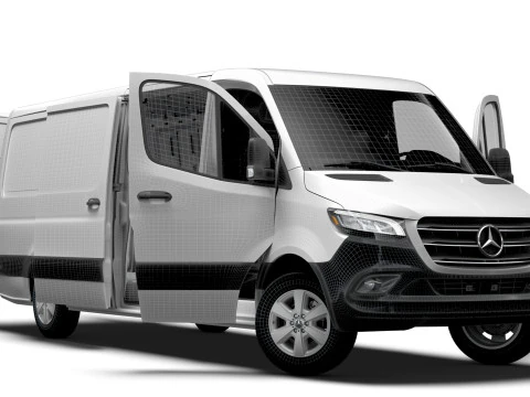 Mercedes Benz Sprinter L3H1 RWD HQ Interior 2025 3D Model