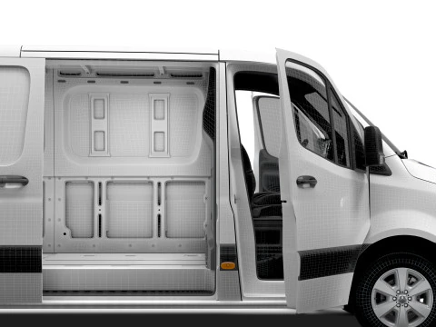 Mercedes Benz Sprinter L3H1 RWD HQ Interior 2025 3D Model