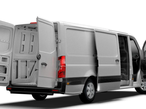 Mercedes Benz Sprinter L3H1 RWD HQ Interior 2025 3D Model