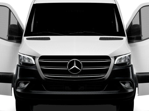Mercedes Benz Sprinter L3H1 RWD HQ Interior 2025 3D Model