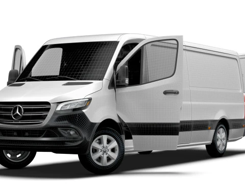 Mercedes Benz Sprinter L3H1 RWD HQ Interior 2025 3D Model