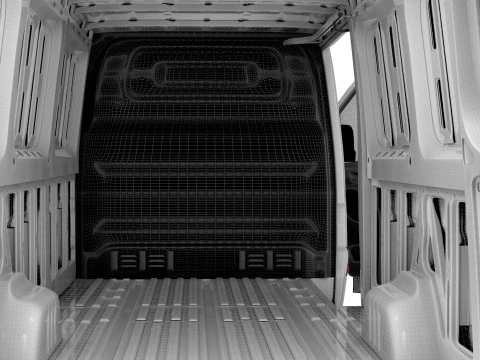 Mercedes Benz Sprinter L3H1 RWD HQ Interior 2025 3D Model
