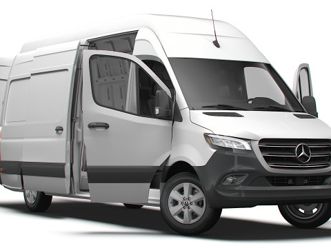 Mercedes Benz Sprinter L3H3 RWD HQ İç Mekan 2025 3D Model