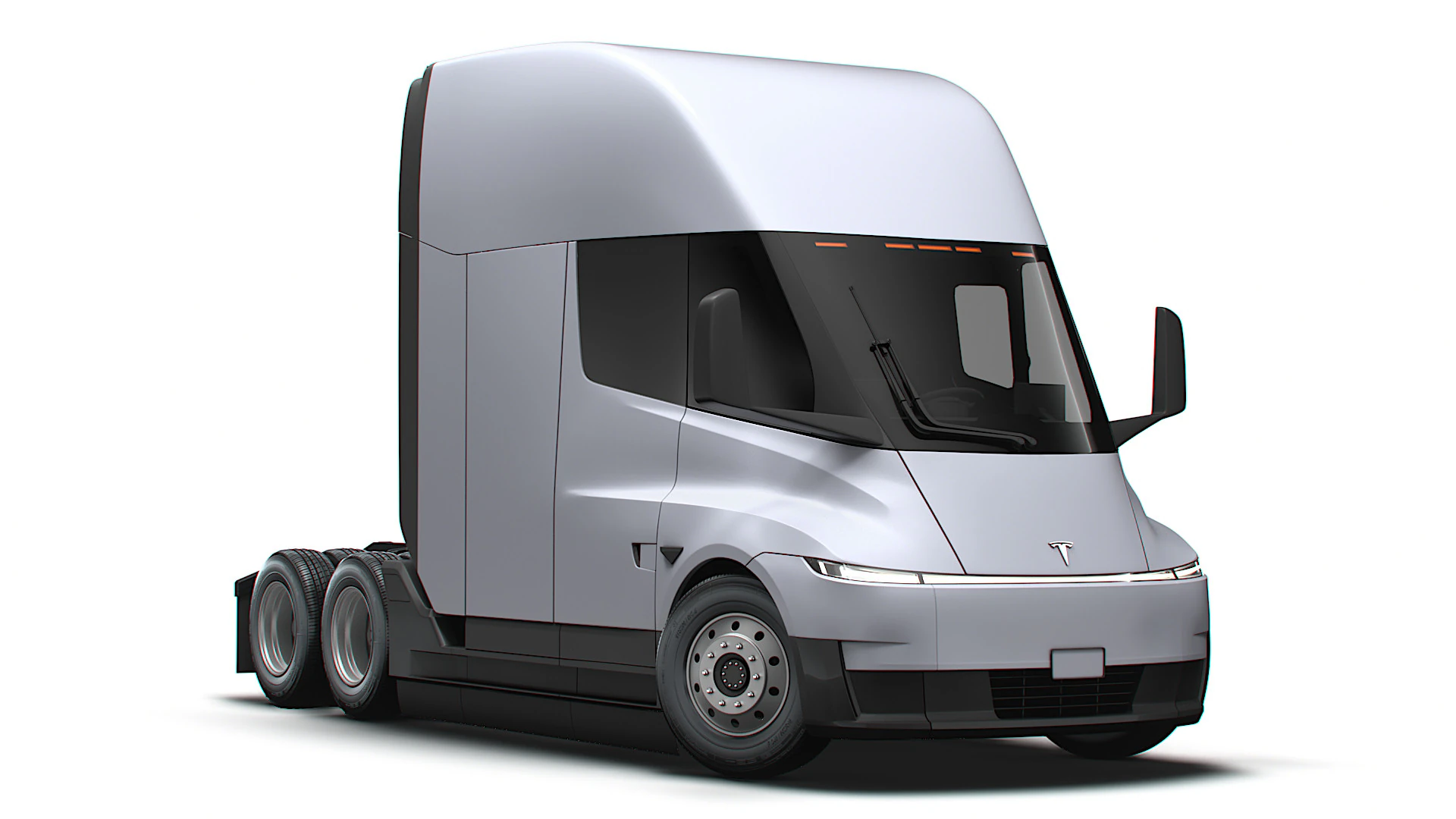 Tesla Semi Tractor 6x4 2026 3D Model .c4d .max .obj .3ds .fbx .stl .blend 