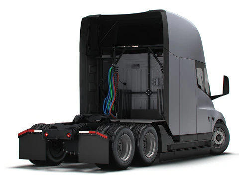 Tesla Semi Tractor 6x4 2026 3D Model