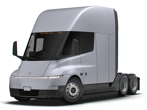 Tesla semi-tractor 6x4 2026 3D Model