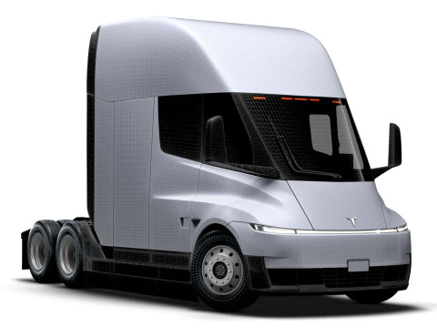 Tesla Semi Tractor 6x4 2026 3D Model