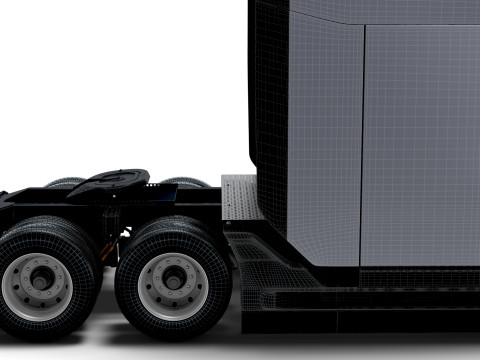 Tesla semi-tractor 6x4 2026 3D Model