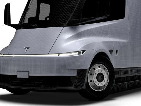 Tesla Semi Tractor 6x4 2026 3D Model