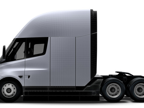 Tesla semi-tractor 6x4 2026 3D Model