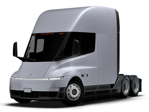Tesla semi-tractor 6x4 2026 3D Model