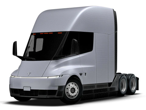 Tesla Semi Tractor 6x4 2026 3D Model