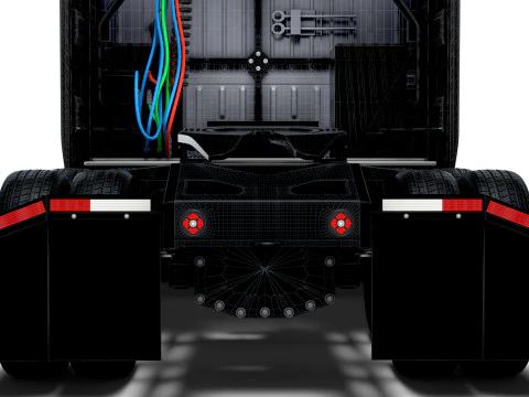 Tesla Semi Tractor 6x4 2026 3D Model