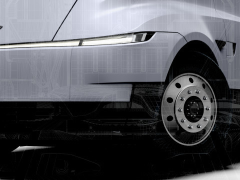 Tesla semi-tractor 6x4 2026 3D Model