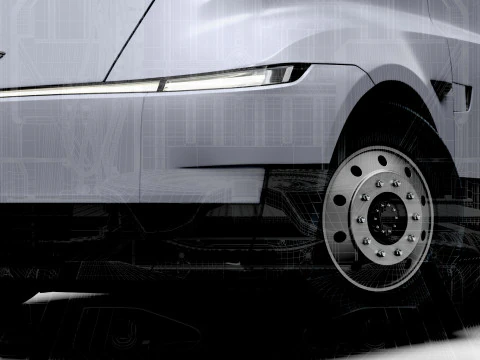 Tesla Semi Tractor 6x4 2026 3D Model