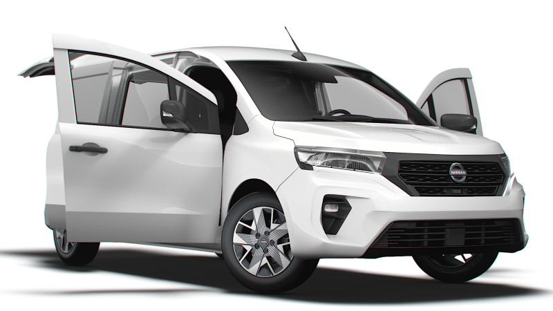 Nissan Townstar LWB Tailgate HQ Interior 2025 3D Model .c4d .max .obj .3ds .fbx .stl .blend 