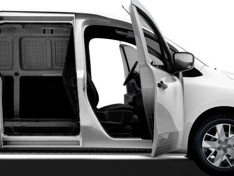 Nissan Townstar LWB Porta Traseira HQ Interior 2025 Modelo 3D