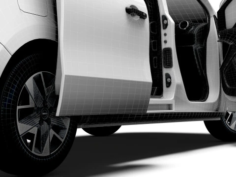 Nissan Townstar LWB Porta Traseira HQ Interior 2025 Modelo 3D