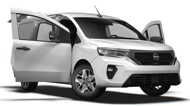Nissan Townstar SWB Tailgate HQ Interior 2025 3D Модель .c4d .max .obj .3ds .fbx .stl .blend