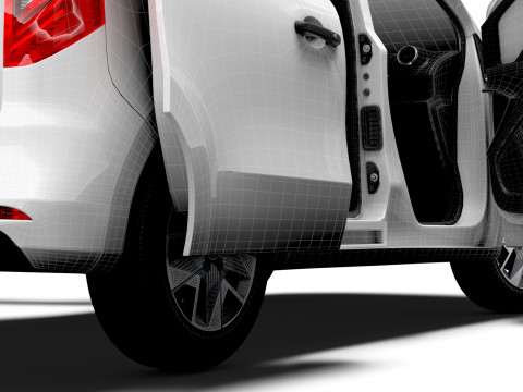 Nissan Townstar SWB Tailgate HQ Interior 2025 3D Модель