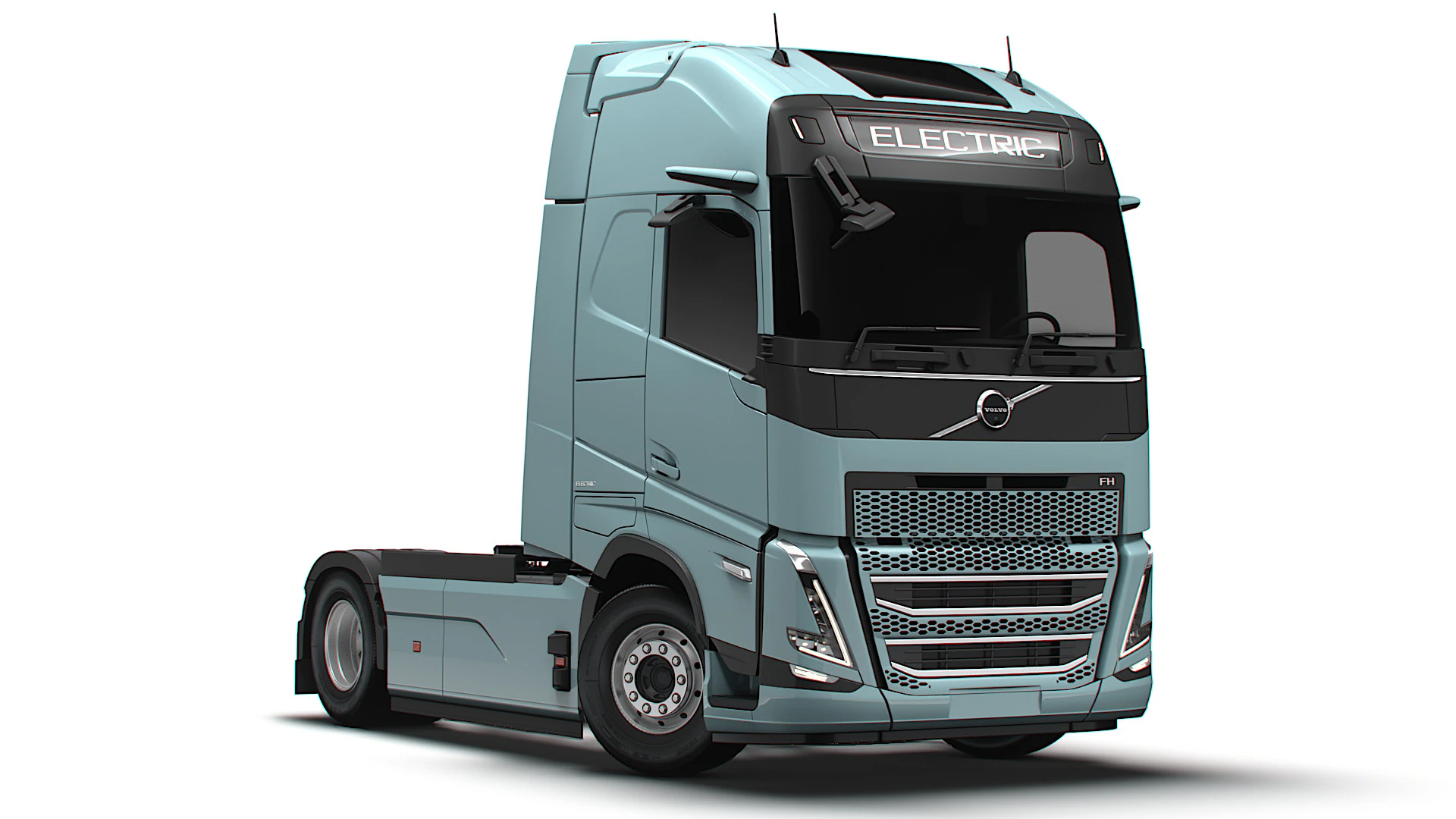 Volvo FH Electric 4x2 Tractor 2026 3D Model .c4d .max .obj .3ds .fbx .stl .blend 