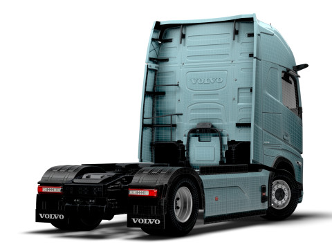 Trattore Volvo FH elettrico 4x2 2026 Modello 3D