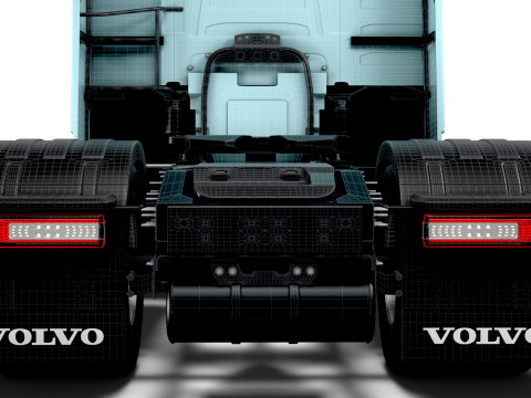 Trattore Volvo FH elettrico 4x2 2026 Modello 3D