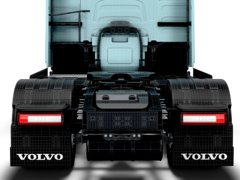 Trattore Volvo FH elettrico 4x2 2026 Modello 3D
