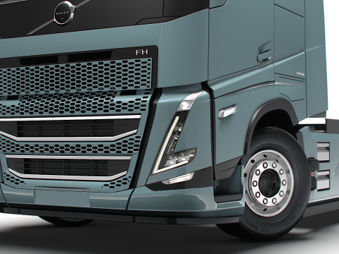 Trattore Volvo FH elettrico 6x2 2026 Modello 3D