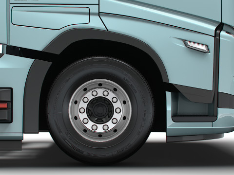 Trattore Volvo FH elettrico 6x2 2026 Modello 3D