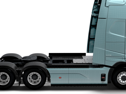 Trattore Volvo FH elettrico 6x2 2026 Modello 3D