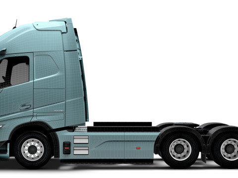 Trattore Volvo FH elettrico 6x2 2026 Modello 3D