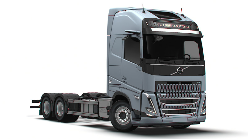 Volvo FH Kaku 6x4 2026 Model 3D .c4d .max .obj .3ds .fbx .stl .blend 