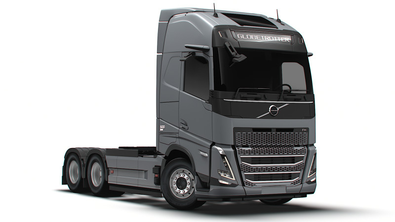 Volvo FH 6x2 Tractor 2026 3D Model .c4d .max .obj .3ds .fbx .stl .blend 