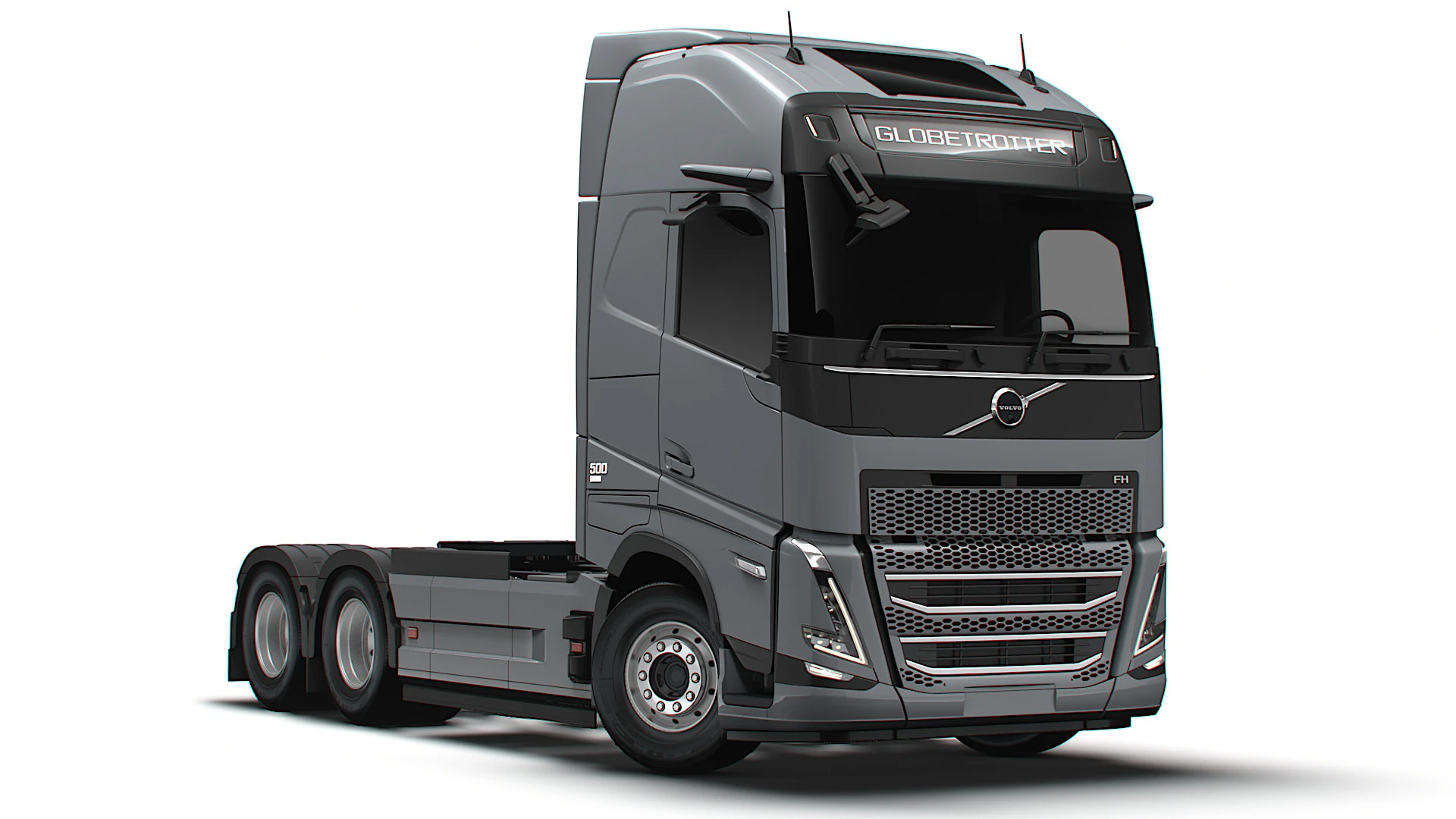 Volvo FH 6x2 Tractor 2026 3D Model .c4d .max .obj .3ds .fbx .stl .blend 