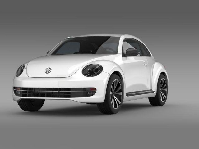 vw beetle 2012 3D Model .c4d .max .obj .3ds .fbx .stl .blend 
