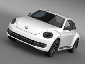 vw beetle 2012 3D Model