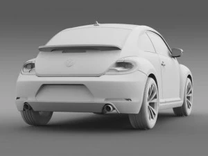 vw beetle 2012 3D Model