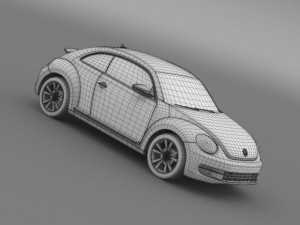 vw beetle 2012 3D Model