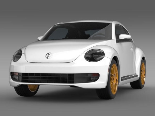 vw beetle rs 2012 3D Model .c4d .max .obj .3ds .fbx .stl .blend 