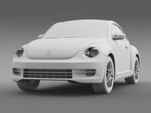 vw beetle rs 2012 3D Model
