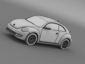 vw beetle rs 2012 3D Model