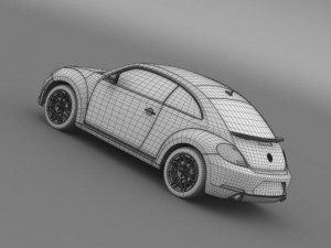 vw beetle rs 2012 3D Model