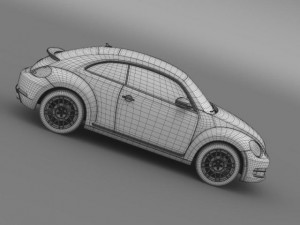 vw beetle rs 2012 3D Model