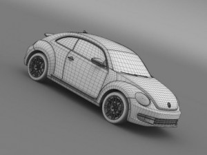 vw beetle rs 2012 3D Model