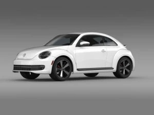 vw beetle turbo black 2012 3D Model