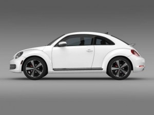 vw beetle turbo black 2012 Modelo 3D