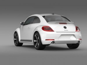 vw beetle turbo black 2012 Modelo 3D