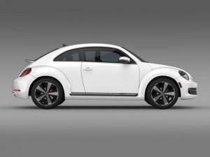 vw beetle turbo black 2012 Modelo 3D