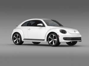 vw beetle turbo black 2012 Modelo 3D